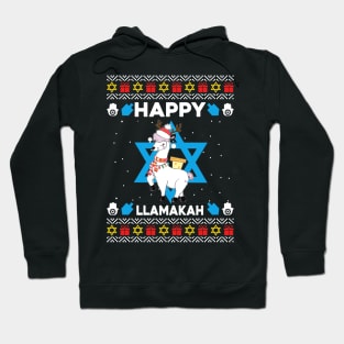 Happy Llamakah Jewish Hanukkah Llama Gift Hoodie